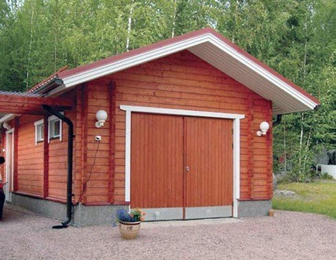 Финский гараж с навесом