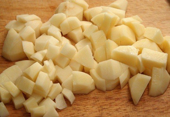 Кубики из картофеля