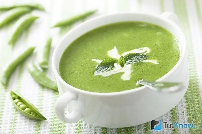 Крем суп из зеленого горошка ттк