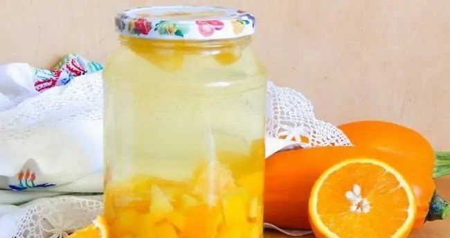 Компот на зиму из кабачков и апельсинов с лимонной кислотой