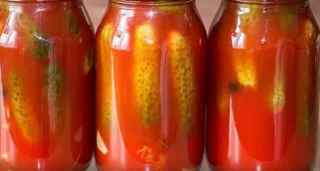 Огурцы в томатной заливке на зиму