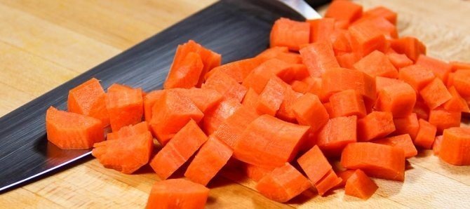 Нарезка моркови для винегрета