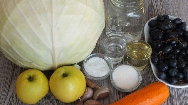 Капуста с виноградом и яблоками рецепт на зиму и другие рецепты закуски "Провансаль"