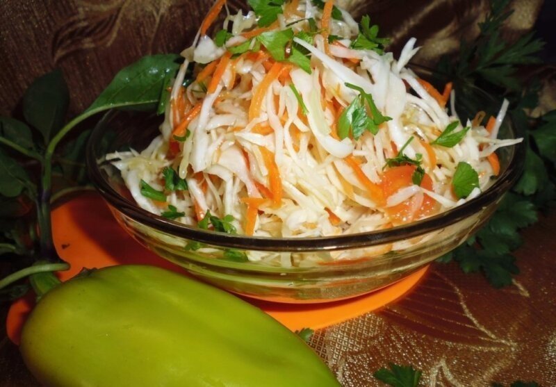 Салат капуста морковка лук